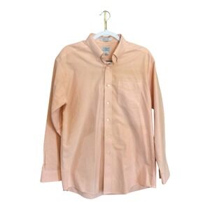 LL Bean Mens Peach Wrinkle Free Traditional Fit Oxford Shirt 16-34 Cotton 209410